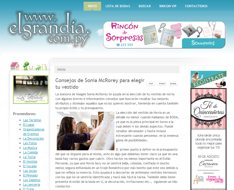Consejos de Sonia McRorey para elegir tu vestido