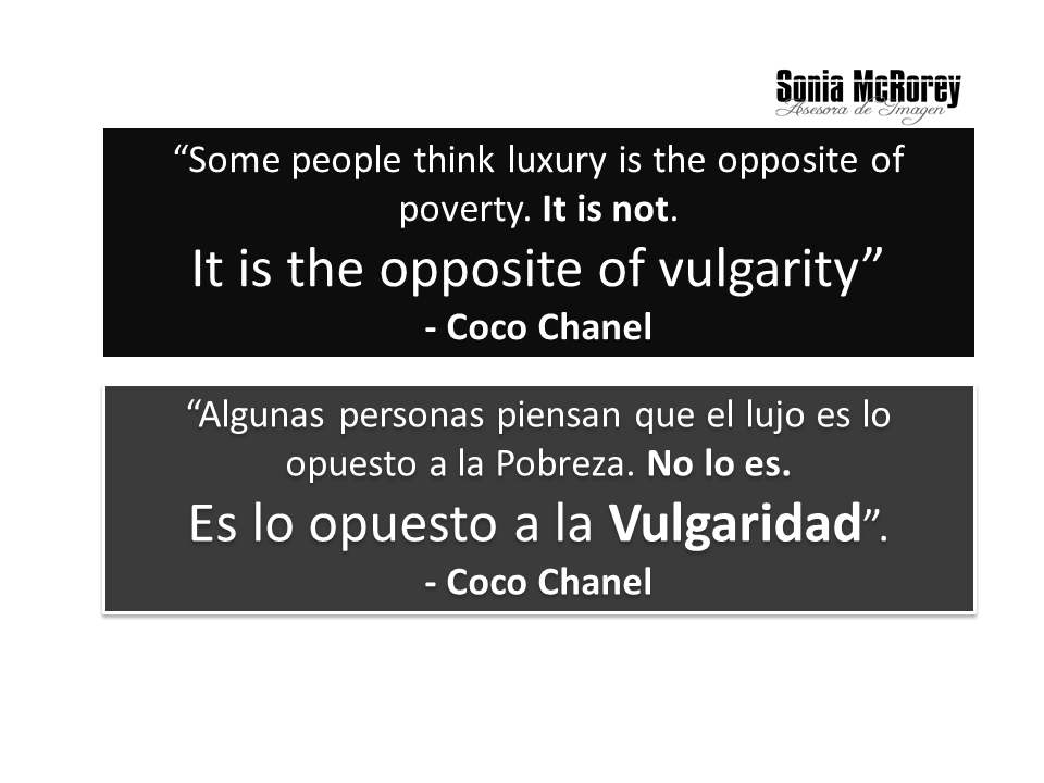 Lujo Coco Chanel - SoniaMcRorey Asesora de Imagen en Asuncion Paraguay