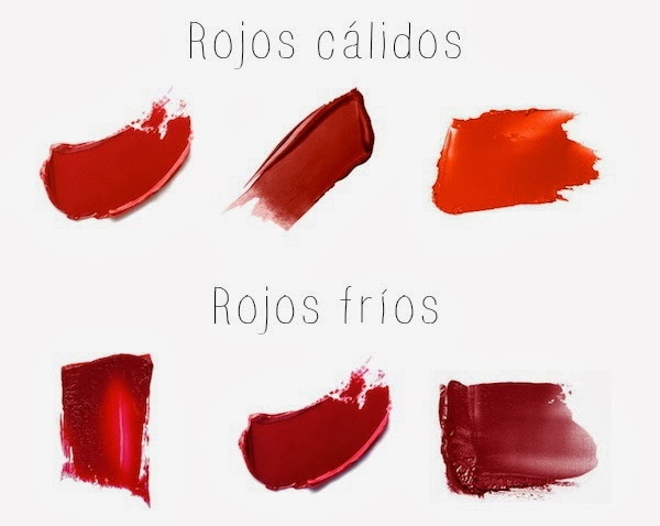 Rojos cálidos y fríos makeup