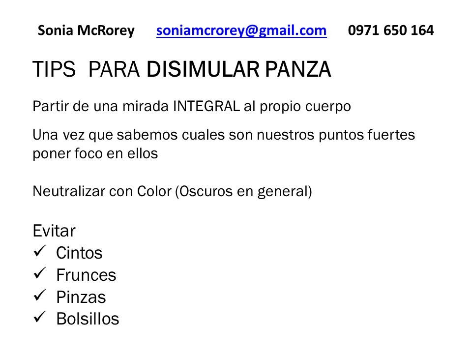 Tips disimular panza SoniaMcRorey Asesora de Imagen Asesoria Asuncion Paraguay 1