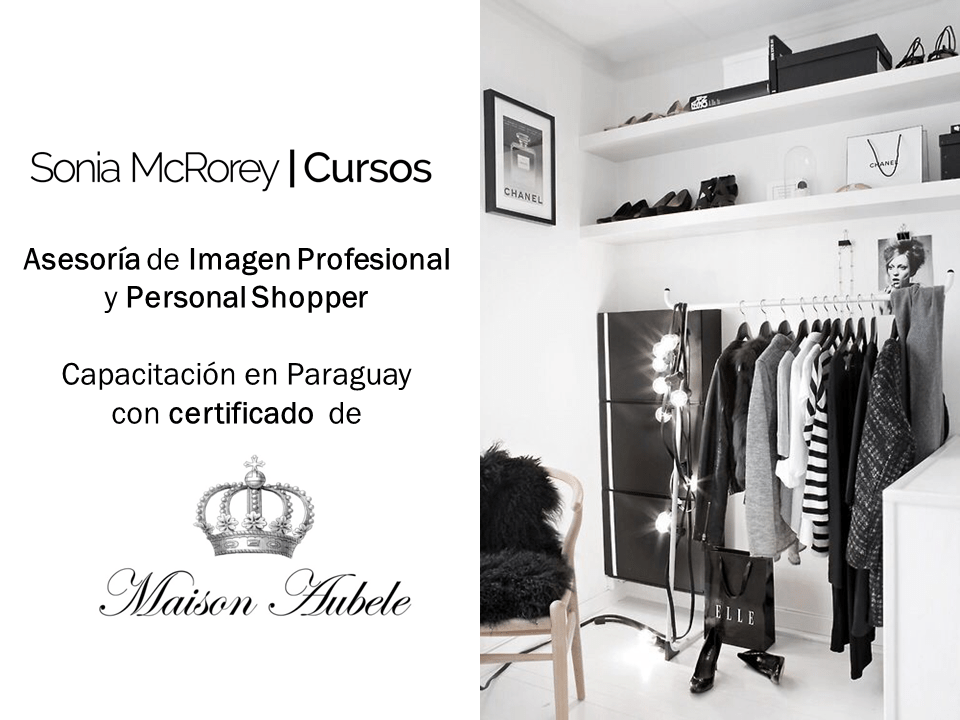 Asesor de Imagen profesional con certificado MaisonAubele SoniaMcRorey Cursos-Asuncion-Paraguay