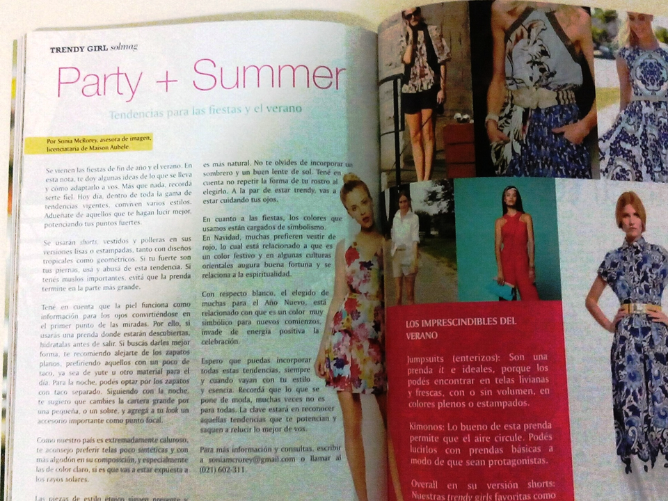 Colaboración seccion Trendy Girl Solmag Party + Summer
