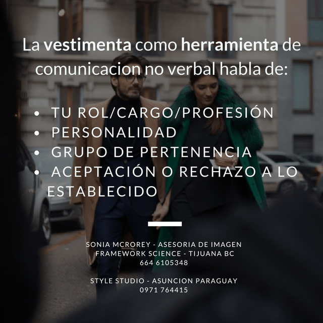 La vestimenta como herramienta de COMUNICACION NO&nbsp;VERBAL