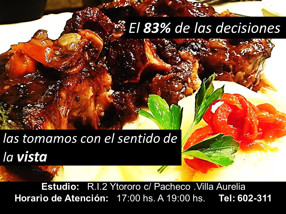 El 83% de las decisiones las tomamos con el sentido de la vista